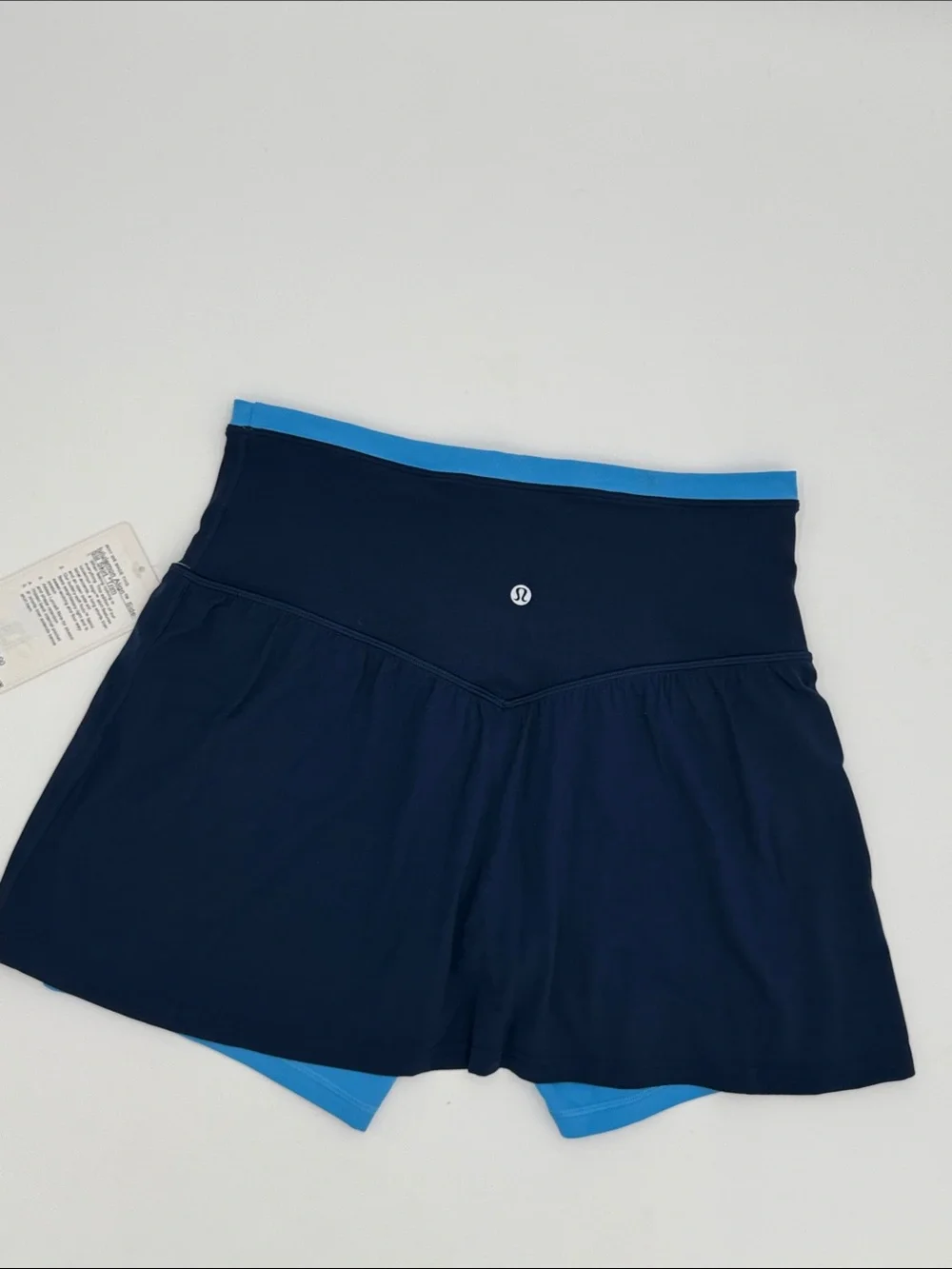 lululemon athletica Navy with Light Blue Layered Athletic Skort